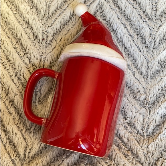 Rae Dunn Santa’s Helper Mug Santa Hat Topper Red - Picture 2 of 5